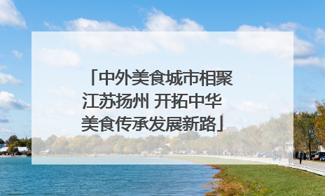 中外美食城市相聚江苏扬州 开拓中华美食传承发展新路